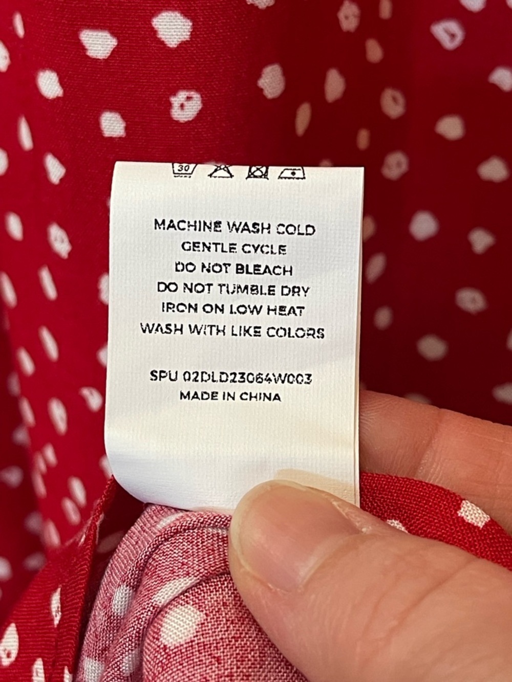 BloomChic Red & White Polka Dot Tiered Flutter Sleeve Dress with Pockets - Picture 7 of 7